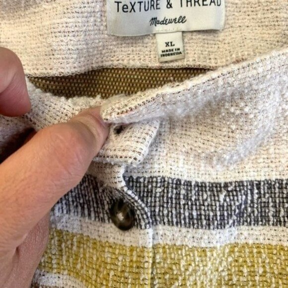 Madewell Button-Front Top in Stripe - Picture 4 of 7